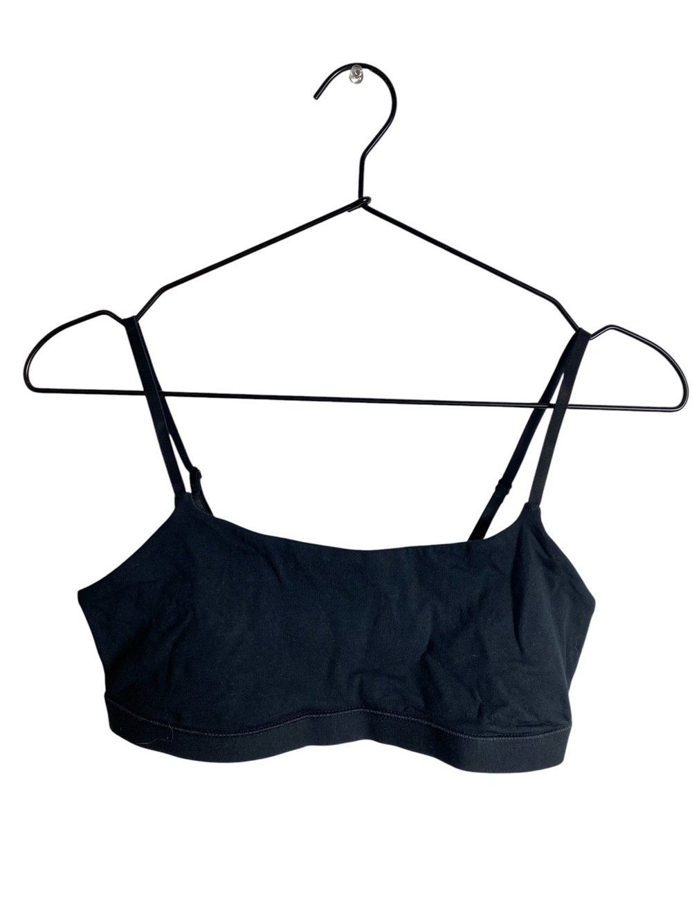 Quince Black Wireless Scoop Neck Bralette Lounge Bra